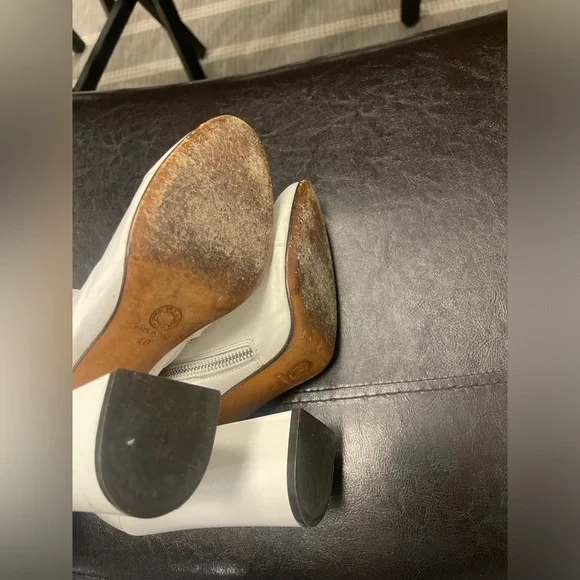 Dries Van Noten white leather chunky soles boots 40 - Picture 7 of 14